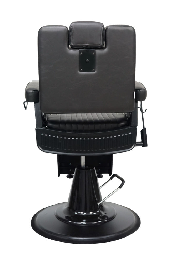 George Mens Barber / Lash & Brow Chair with Towel Holder & Clipper Hook - Black