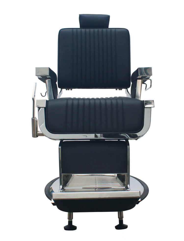 Oscar Black Barber Salon Furniture Chair with Pump - Black