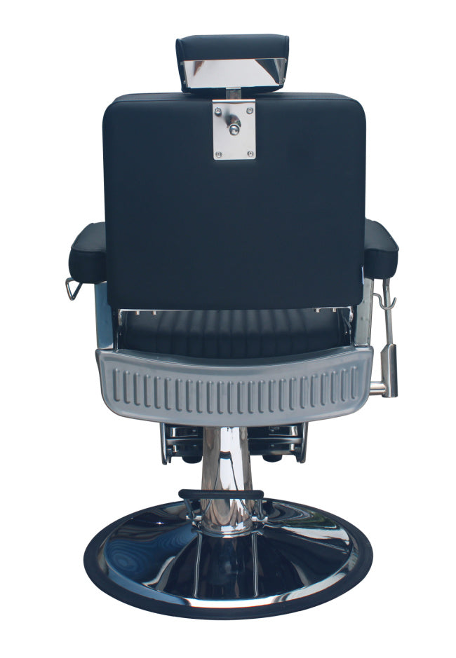 AURA Salon Furniture - Oscar Barber Salon Furniture Chair with Pump - Black