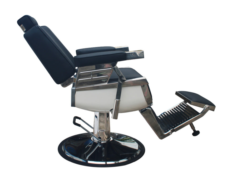 Oscar Black Barber Salon Furniture Chair with Pump - Black