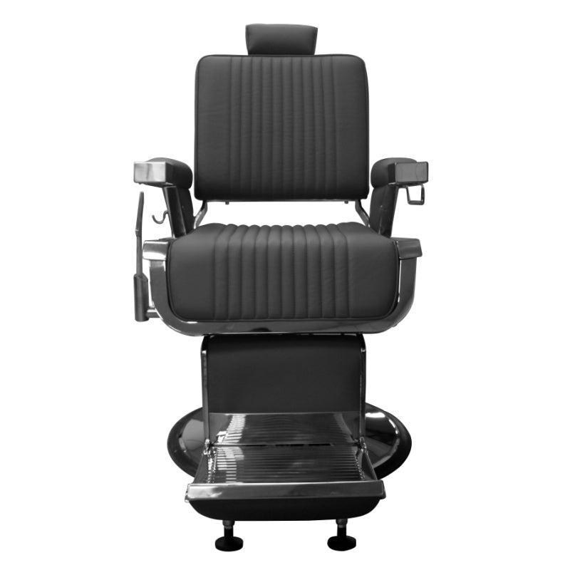 Oscar Black Barber Salon Furniture Chair with Pump - Grey