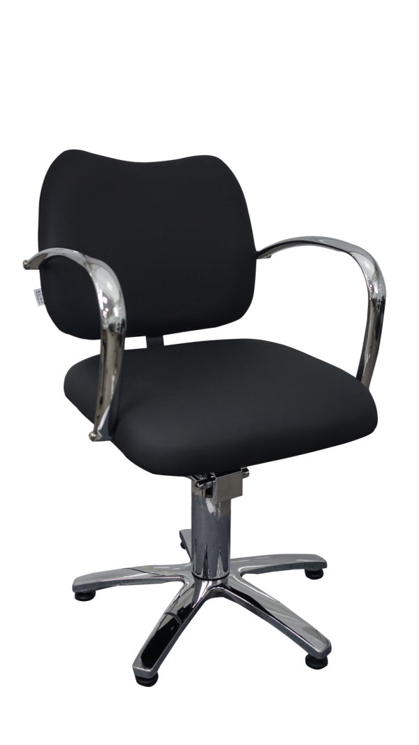 Natalia Black Vinyl Hairdressing Styling Salon Furniture Chair Black/Grey