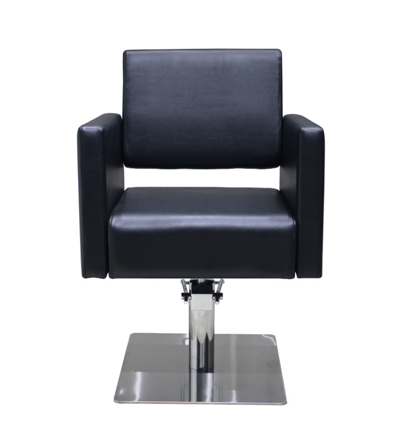 AURA Salon Furniture - Archie Square Base Hairdressing Styling Chair Black/Grey