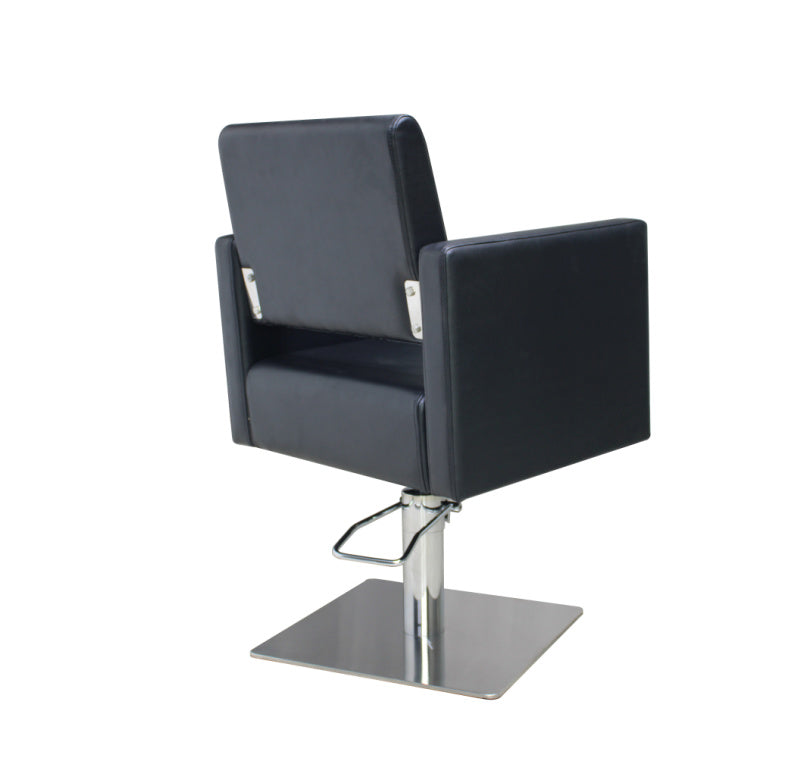 AURA Salon Furniture - Archie Square Base Hairdressing Styling Chair Black/Grey