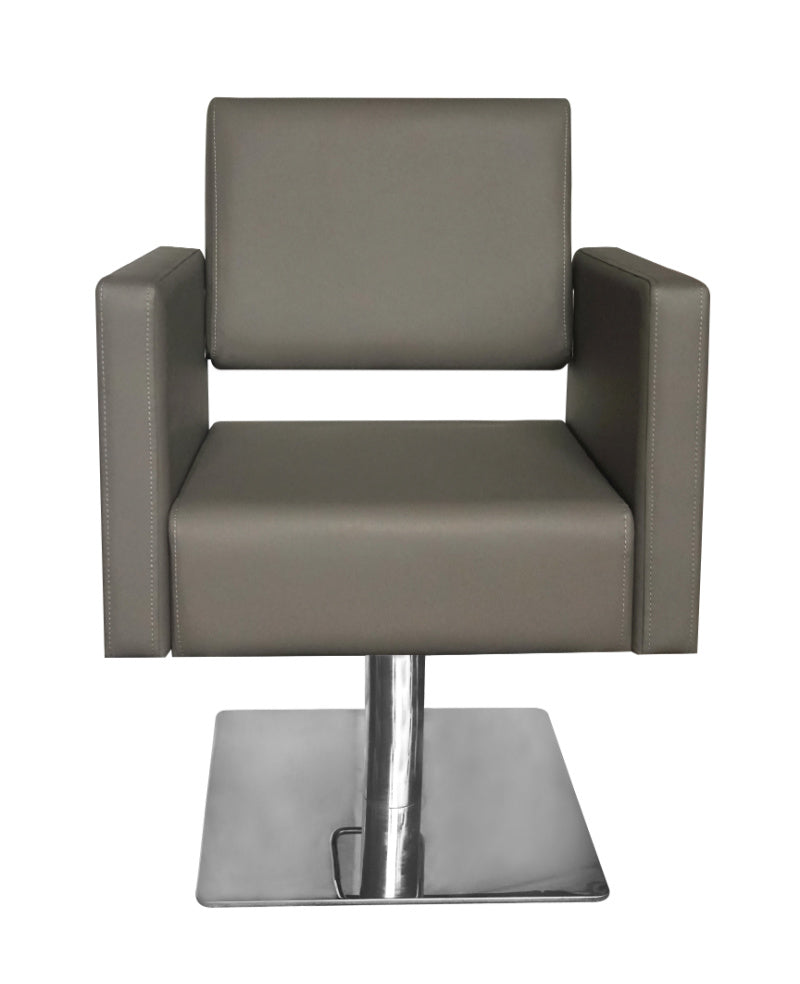 AURA Salon Furniture - Archie Square Base Hairdressing Styling Chair Black/Grey