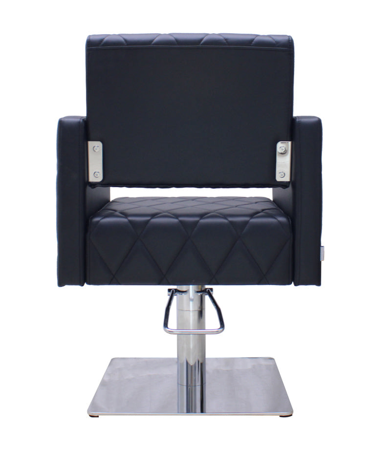 Kylie Luxury Square Base Hairdressing Salon Furniture Chair - Grey/Black