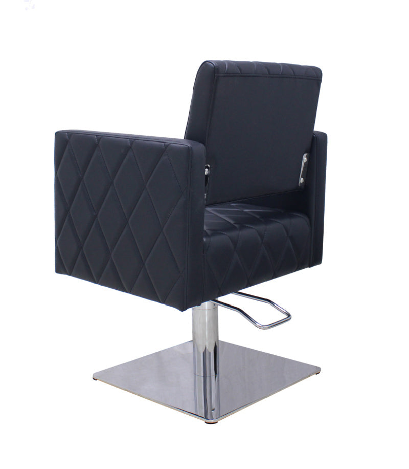 Kylie Luxury Square Base Hairdressing Salon Furniture Chair - Grey/Black