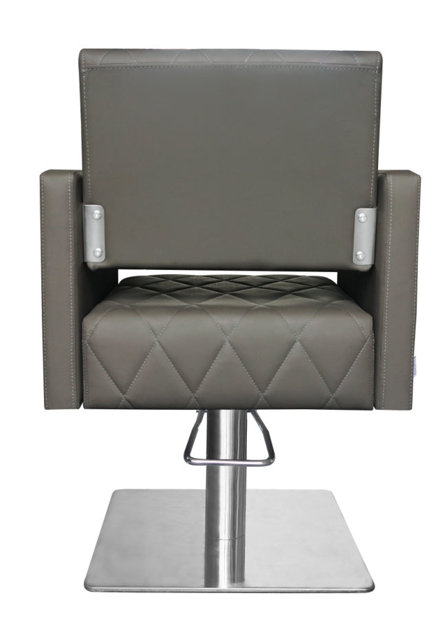 Kylie Luxury Square Base Hairdressing Salon Furniture Chair - Grey/Black