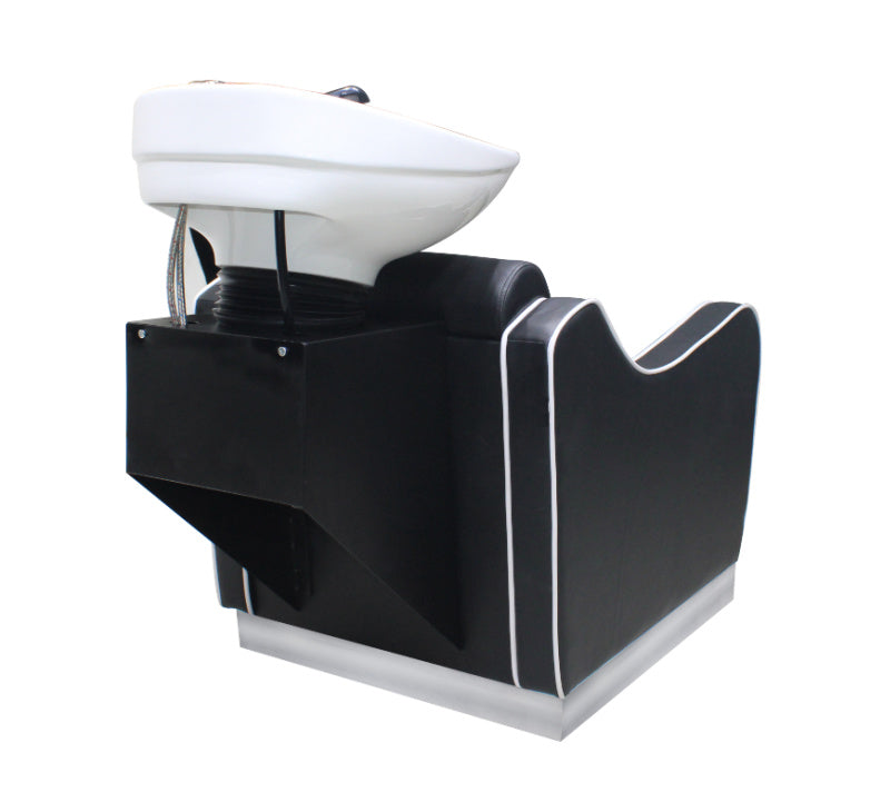 AURA Salon Furniture - Anna Sleek Black Vinyl Hairdressing / Barber Shop Wash Station