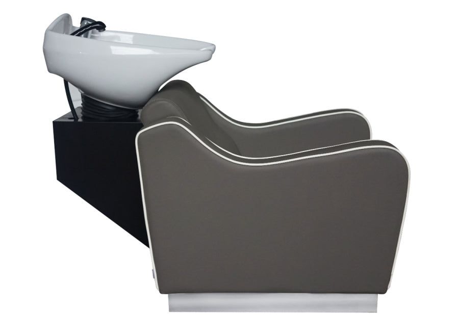 Anna Sleek Grey Vinyl Hairdressing / Barber Shop Wash Station