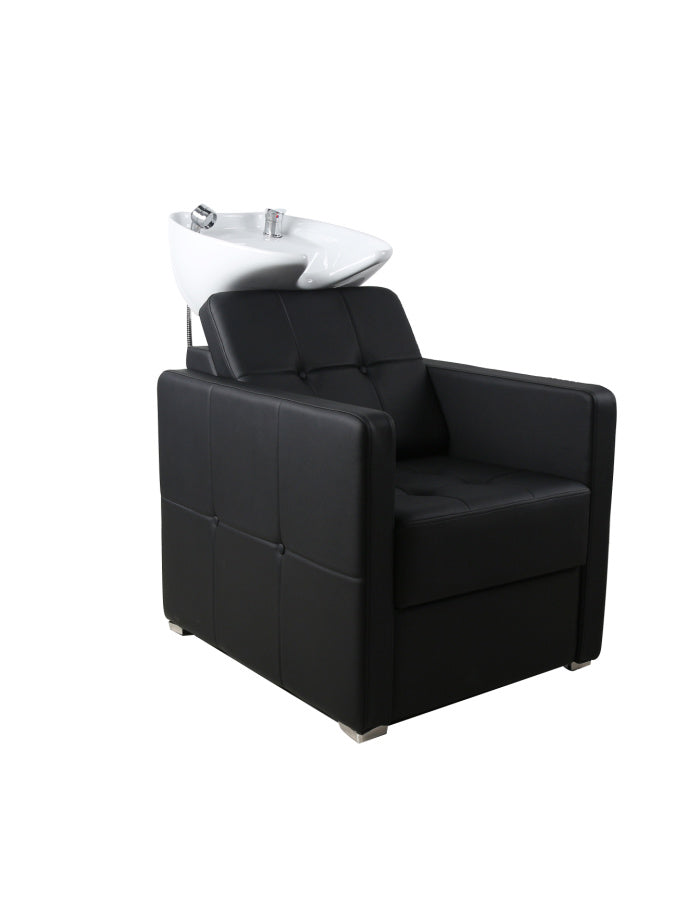 Dakota Back Wash Unit Black with White Basin