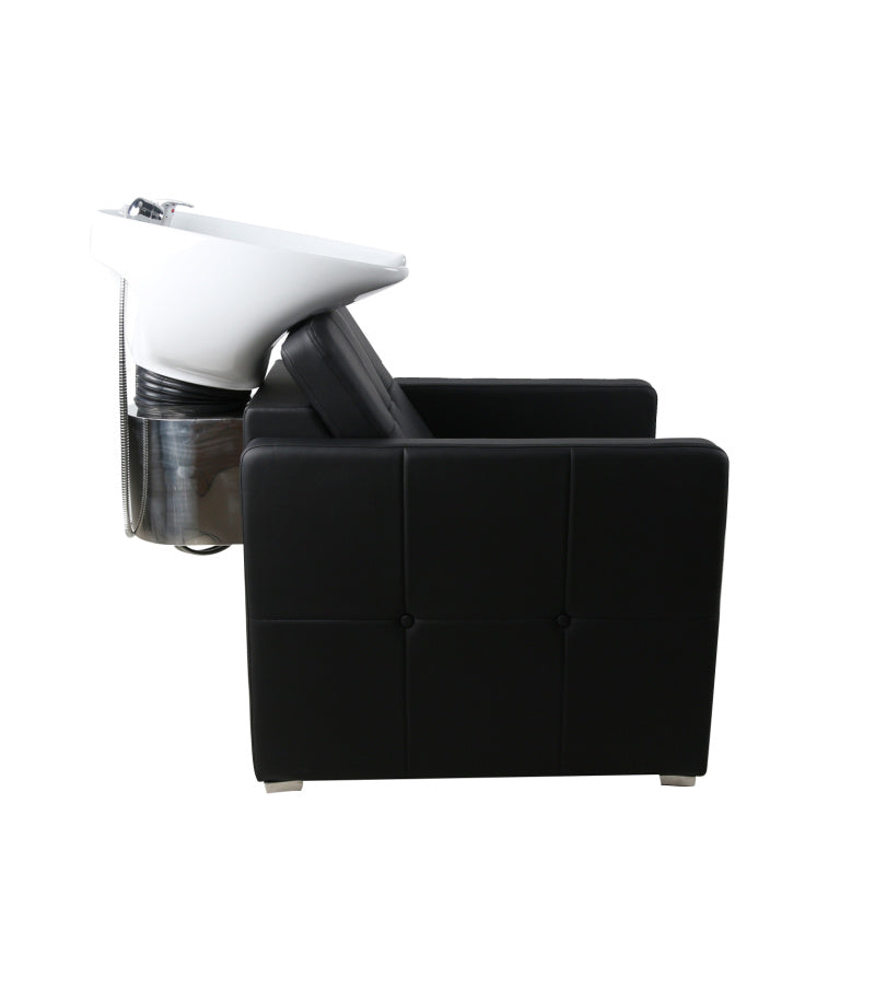 Dakota Back Wash Unit Black with White Basin