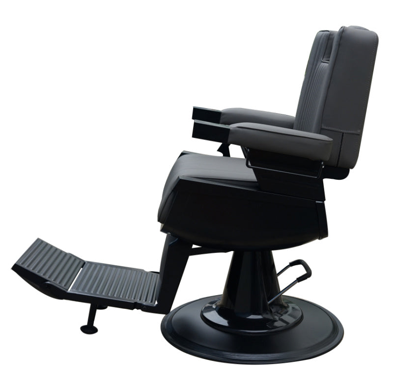 George Mens Barber / Lash & Brow Chair with Towel Holder & Clipper Hook - Grey