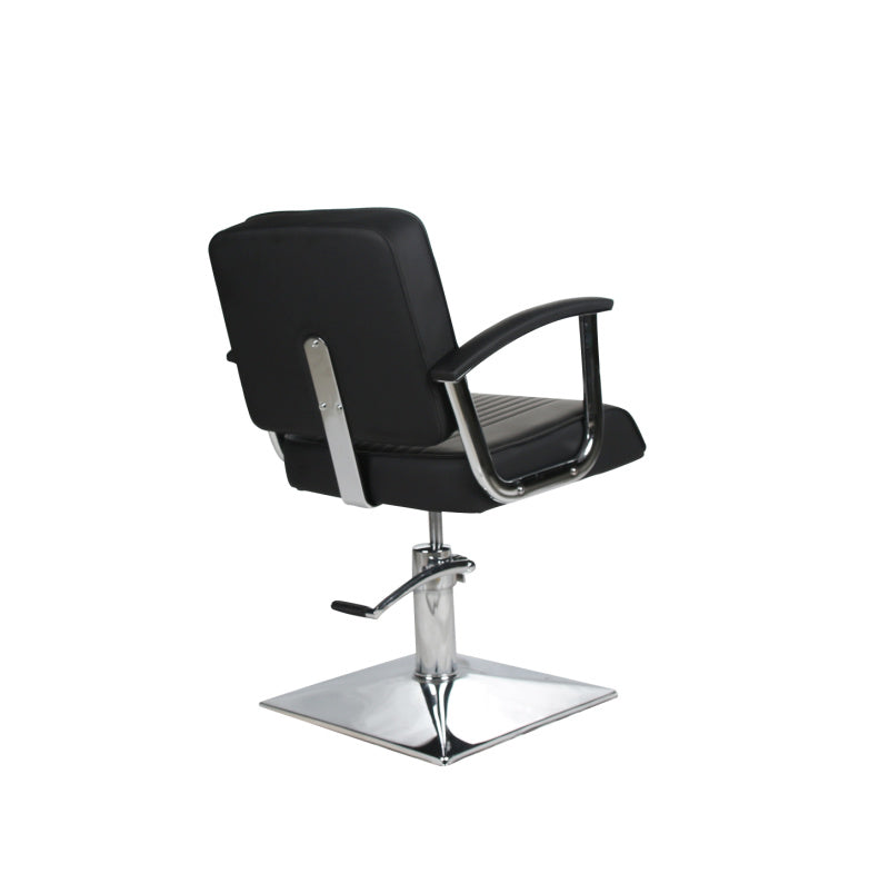 Madison Styling Chair Black with Black Piping and Square Base