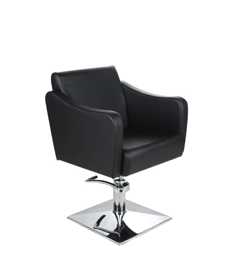 Salon Fit - Manhattan Styling Chair Black with Square Base