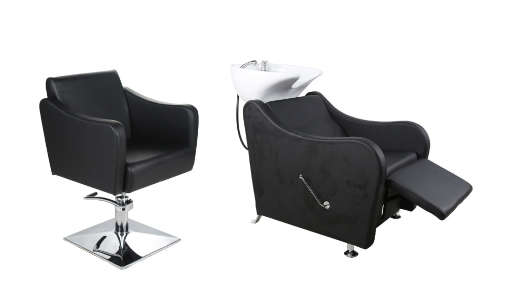 Salon Fit - Manhattan Styling Chair Black with Square Base